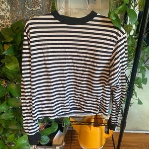 Brandy Melville navy/white striped tee